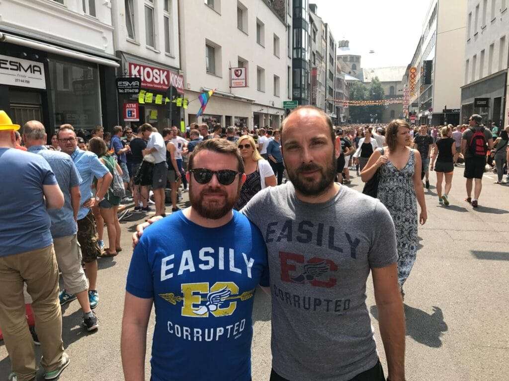 Andrew + Iain in Cologne for CSD
